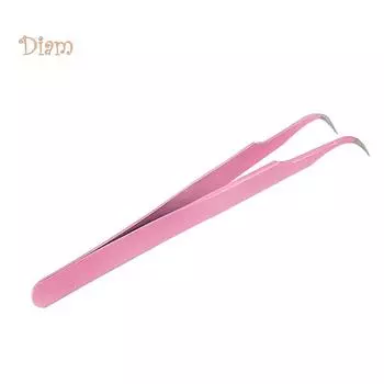 BEAUTY-MAKEUP Пинцет для накладных ресниц из нержавеющей стали, изогнутый, прямой, аппликатор для ресниц Bend розовый
