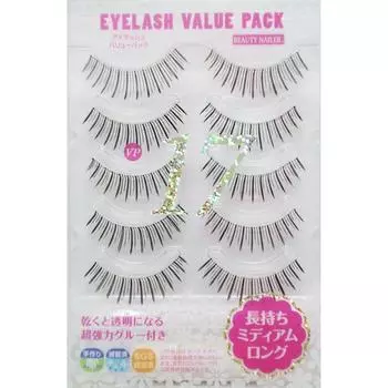 BEAUTY NAILER Eyelash Value Pack Set Pack 5 Pairs Long Lasting Medium Long of [Muraki] (x5) VP-17 [Set 5]