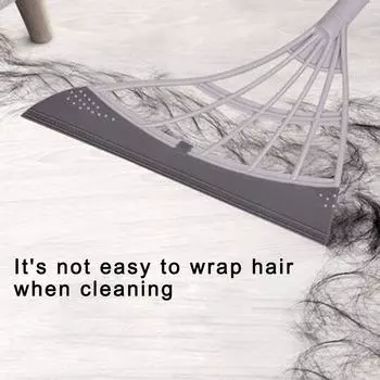 Beauty Nine Magic Broom Sweeper Регулируемая подметальная машина для мытья полов Ракель для удаления волос серый