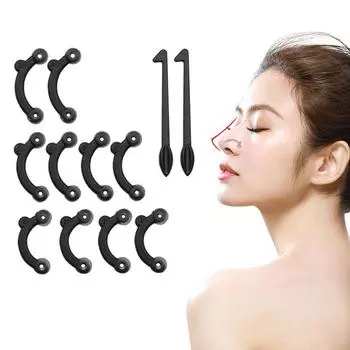 Beauty Nose Up Lifting Bridge Shaper Massage Tool No Boiling Nos Invisible Shaper Clip Clipper Women Girl Massager 3 Size