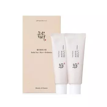 BEAUTY OF JOSEON Relief Sun : Рис + пробиотики SPF50+ PA++++ Набор из 2 предметов