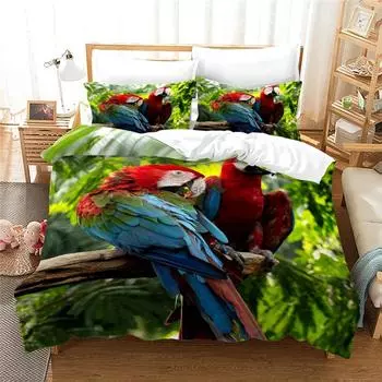 Beauty Parrot 3d Printed Duvet Cover Set Pillowcase Bedding Sets Comforter Cover Set Twin Full Queen King Size Bedclothes 2/3pcs 135x200cm