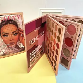 Beauty Pattern, 82-цветная палитра теней для век, перламутровая, матовая, хайлайтер, румяна, контуринг, многоцветная палитра для макияжа