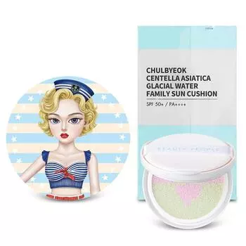 [Beauty People] Iron Wall Woman Sun Cushion Iron Wall Centella asiatica Glacier Water Family Sun Cushion 25g, main product + refill