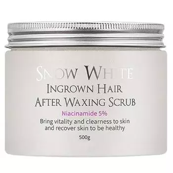 Beauty Recipe Белоснежный скраб для удаления вросших волос после депиляции, 500 г, 1 шт.