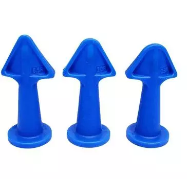 Beauty seam glass glue cleaning tool, angle scraper, scraper, caulking, spatula Pro caulking tool kit Blue squeegee 3-piece set