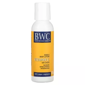 Beauty Without Cruelty, лосьон для рук и тела, витамин C с CoQ10, 2 жидких унции (59 мл)