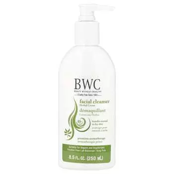 Beauty Without Cruelty, очищающее средство для лица, травяной крем, 8,5 жидких унций (250 мл)