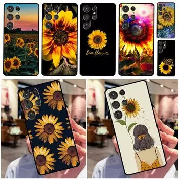 Beauty Yellow Sunflower Back Cover For Samsung Galaxy S20 FE S21 FE S22 Ultra Note 20 10 S8 S9 S10 S22 Plus Case Galaxy S10
