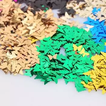 Beautyful Lady 12Grids Зеркальная фольга для ногтей Блеск Алюминиевая бабочка Искусство блестки Маникюр