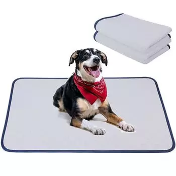 BEBAER Washable Pet Care Toilet Floor Mattress for Small and Large Dogs and Pee Mat 2 Quick Drying Supplies, Cats, Waterproof, Anti-Slip, Deodorizing, серый