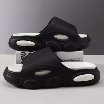 Bebealy Summer Flat Sandals Soft Women Slippers Outdoor Platform Beach Sandals Summer Slippers Indoor Home Flat Slippers 35-36