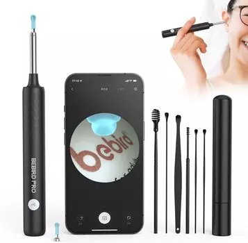 BEBIRDPRO Earpick Camera Earscope 1080P HD Качество изображения Ультратонкий объектив Чистка ушей Earpick с подсветкой Earpick с эндоскопом Смартфон Беспроводной
