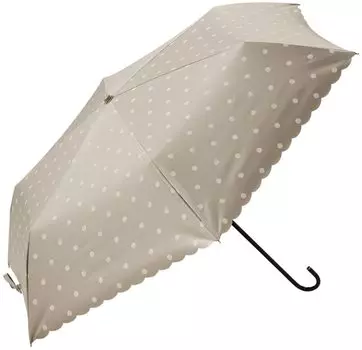 Потому что складной зонт PU Dot Heat Cut Mini BE B-093562 бежевый
