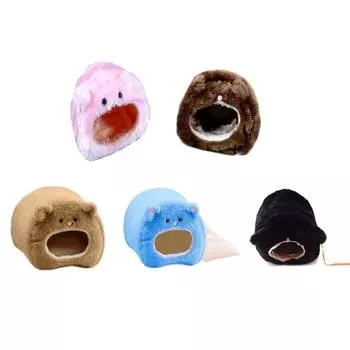 Bed Warm Bunny Cave Beds Bear Design House Hideouts Cage Accessories for Dwarf Rabbit Hamster Ferret X3UC