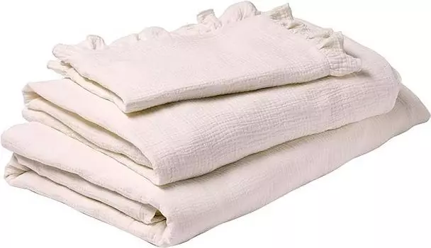 Bedding sleep double gauze ruffle set PSGG239011 PNK SD [Gelato Pique] 3-piece semi-double Women s