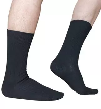 Bedrock Bath Rib Fully Processed Socks Men s (Black) 2206-L-A