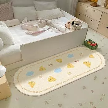 Bedroom Bed Blanket Carpet Room Large Area Covered with Plush Floor Mat Ins Wind Girl Bay Window Mat 40 * 120CM [crystal cashmere]