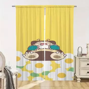 Bedroom Blackout Curtains for Doors Curtains for Living Room 2 Pieces Blackout Curtains Door Curtain P-pokemon-n Partition Shade W50xH70cmx2pcs-CL