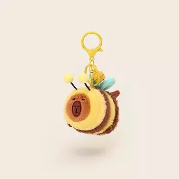 Bee Backpack Capybara Bees Spit Bubbles Plush Keychain For Kids And Decor Bag Capybara Bee Group