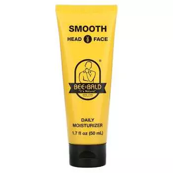 Bee Bald, Smooth, ежедневное увлажнение для головы и лица, 1,7 жидких унций (50 мл)