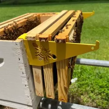 Bee Hive Stand, 2 pcs Bee Frame Holder, Yellow Stainless Steel Beehive Frame Perch, Beehive Inspection Bracket, Beekeeping Supplies 2pcs