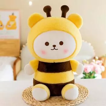 Bee Shape Bee Doll Plush Toy Stuffed Bees Bear Plush Dolls Bee Stuffed Toys New Year Gifts 25cm