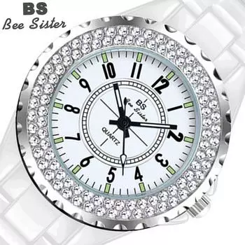 BEE SISTER BS Новые роскошные женские часы с коробкой, женские кварцевые часы Without box чёрный