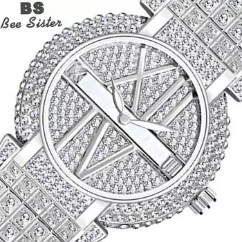 BEE SISTER BS Роскошные женские часы с бриллиантами, модный браслет из нержавеющей стали, наручные часы, женские дизайнерские кварцевые часы, Relogio Feminino
