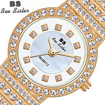 BEE SISTER BS женские часы известные роскошные бренды женские наручные часы с бриллиантами женские маленькие наручные часы розовое золото часы Without box серебряный