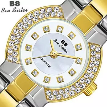 BEE SISTER BS, женские часы класса люкс, платье, серебро, золото, женские наручные часы, кварцевые часы с бриллиантами, женские часы Without box золотой