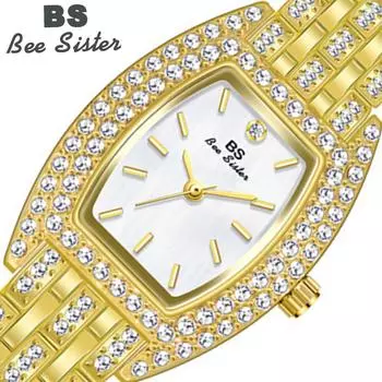 BEE SISTER BS женские наручные часы платье золотые часы женские часы из нержавеющей стали серебряные часы женские женские кварцевые часы Without box серебряный