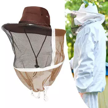 Шляпа для пчеловодства, защитная от укусов пчеловода с сеткой, ковбойская для кемпинга на открытом воздухе