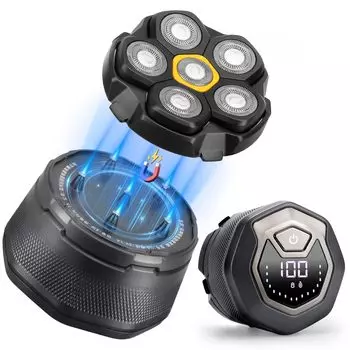 Beedove Skin Head 99 Skin Head 6D изогнутая вращающаяся магнитная 8500 электрическая бритва для бороды как для сухой, так и для влажной стрижки 150 минут работы светодиод японский