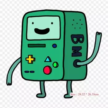 Beemo от Beemo Finn The Human Iron on Термопереносная печать Виниловые нашивки Наклейки для одежды Аппликации своими руками Моющиеся нашивки