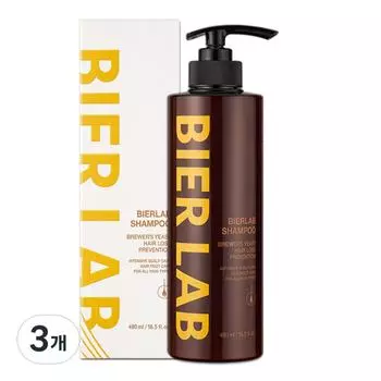 Beer Lab Beer Yeast Hair Loss Relief Shampoo, 490ml, 3 units
