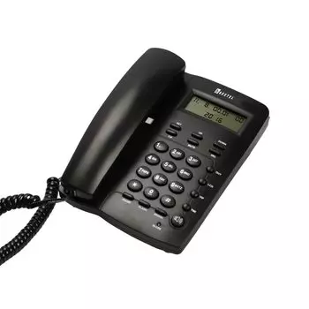 Beetel M56 Caller ID проводной стационарный телефон с 16-разрядным ЖК-дисплеем и регулируемой контрастностью, 2-сторонний динамик, классический дизайн, черный чёрный