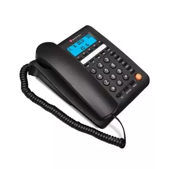 Beetel M59 Caller ID проводной стационарный телефон с 16-разрядным ЖК-дисплеем и регулируемой контрастностью, 10 кнопками памяти One Touch, классический дизайн, черный чёрный