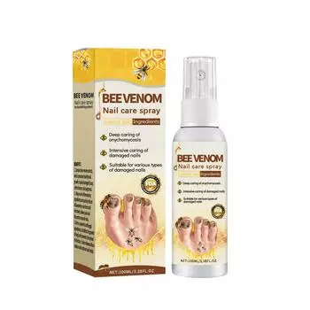 BeeVenom Ash Спрей для ногтей Ash Nail Rotten Nail Увлажняющий чистый спрей для ног 100 мл One Size