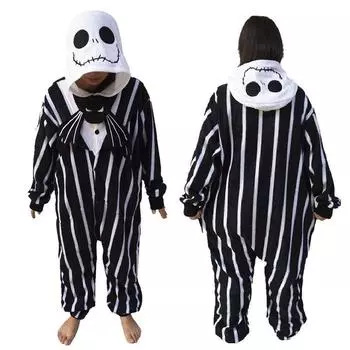 Before Christmas Nightmare Jack Onesie Pajamas Union Suit Jumpsuit Lounge Wear L