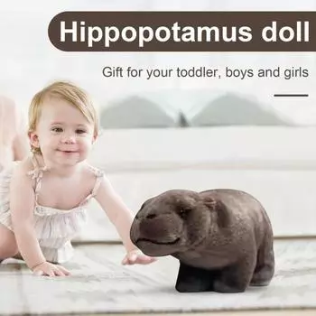 Бегемот плюшевый 20 см милый карликовый бегемот плюшевая игрушка мягкий малыш бегемот плюшевая игрушка