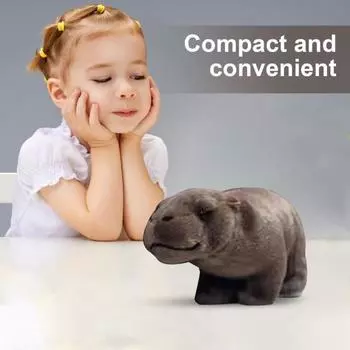 Бегемот плюшевый 20 см милый карликовый бегемот плюшевая игрушка мягкий малыш бегемот плюшевая подушка для детей взрослых поклонников домашнего декора 20cm