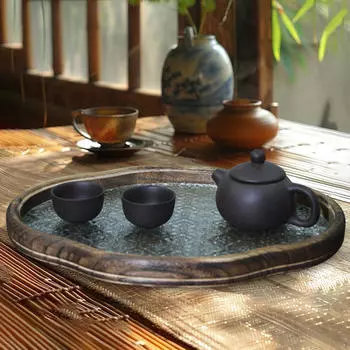 Бегония Цветок Тарелка Поднос для хлеба Простота в использовании Многоцелевое ретро-блюдо для вечеринок Закуска для 29cmx20cmx2.5cm