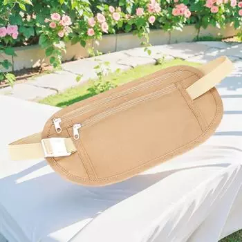 Беговая облегающая противоугонная поясная сумка для мобильного телефона дорожная спортивная нейлоновая сумка невидимая сумка для мелочи тонкая сумка для отдыха на открытом воздухе 25*13cm чёрный