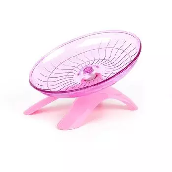 Беговое колесо для хомяка, бесшумная летающая тарелка, стальная ось, беговое колесо, игрушки, клетка, аксессуары для хомяков для маленьких животных