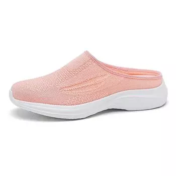 Беговые дизайнерские женские прогулочные легкие дышащие полутапочки для весны и осени повседневные кроссовки большого размера flat42 35