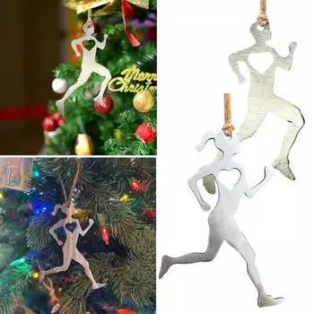 Бегун Снеговик Висячее Сердце Тяжелые Украшения Полые Любовные Обязанности Металлическая Поделка Бегущий Мальчик Womens