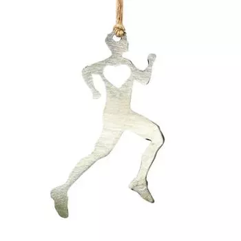 Бегун Снеговик Висячее Сердце Тяжелые Украшения Полые Любовные Обязанности Металлическая Поделка Бегущий Мальчик Mens