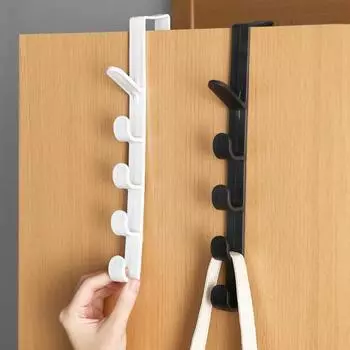 Behind The Door Coat Hook Hanger No Punching Wall Hanging Bracket For Home Dormitory Key Umbrella Coat Storage Hook