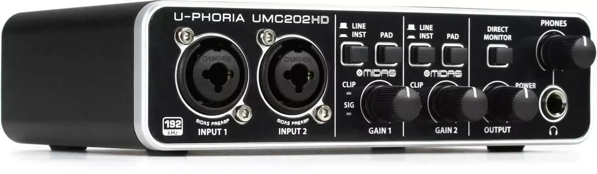 Behringer Behringer 2 входа 2 выхода USB аудио интерфейс UMC202HD U-PHORIA